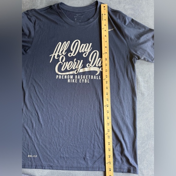 Nike Dri-Fit Phenom Basketball T Shirt Mens SZ L Navy Blue Short Sleeve Athletic - Picture 7 of 7